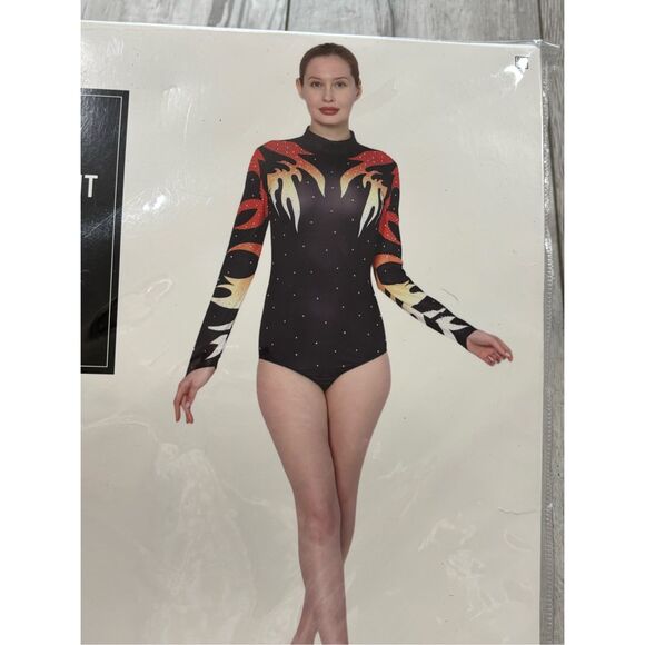 Fire bling diamond bodysuit leotard costume, Pink, Taylor Swift size M - Picture 1 of 8